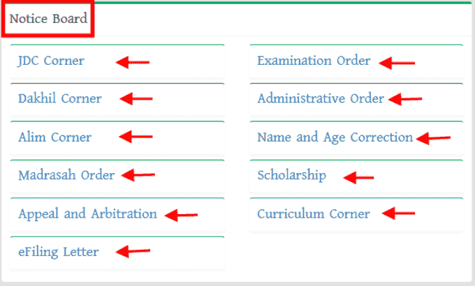 bmeb.ebmeb.gov.bd category wise recent notice board