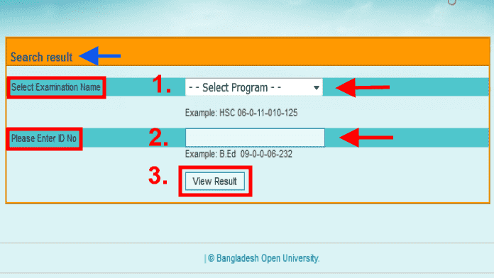  Search Bangladesh Open University Recent Final Result