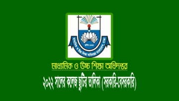 ২০২২ সালের কলেজ ছুটির তালিকা (সরকারি-বেসরকারি কলেজ)