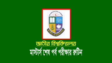মাস্টার্স পরীক্ষার রুটিন ২০২৫: NU Masters Routine 2025
