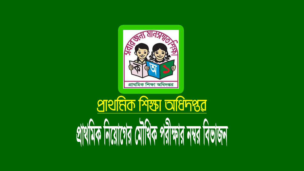 প্রাথমিক নিয়োগ ভাইভা পরীক্ষার নম্বর বিভাজন ২০২২