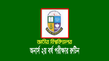 অনার্স ২য় বর্ষের পরীক্ষার রুটিন (পরীক্ষা শুরু ২ জানুয়ারি ২০২৩)
