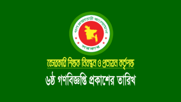 ৬ষ্ঠ গণবিজ্ঞপ্তির তারিখ
