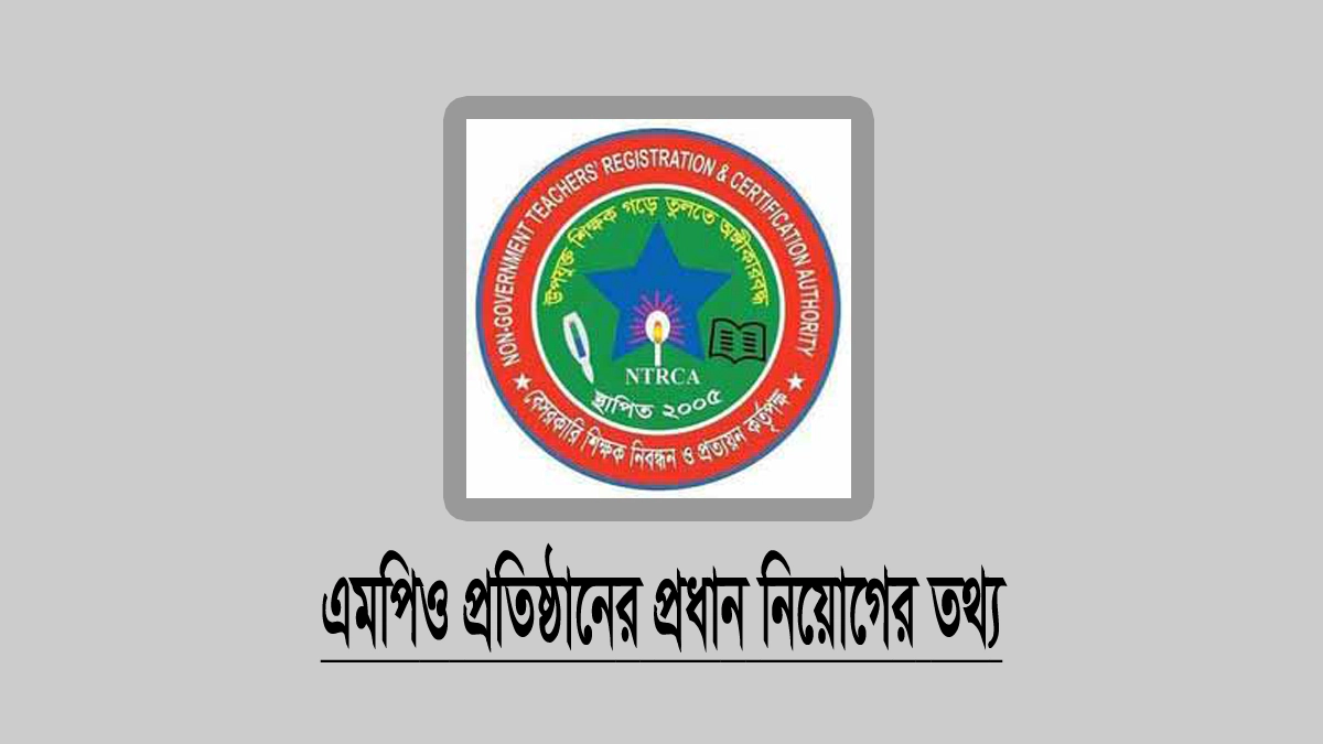 এমপিও প্রতিষ্ঠানের প্রধান নিয়োগ লিখিত ও মৌখিক পরীক্ষার তারিখ