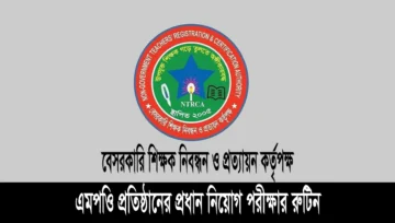এমপিওভুক্ত প্রতিষ্ঠানে প্রধান নিয়োগ পরীক্ষার রুটিন ২০২৬